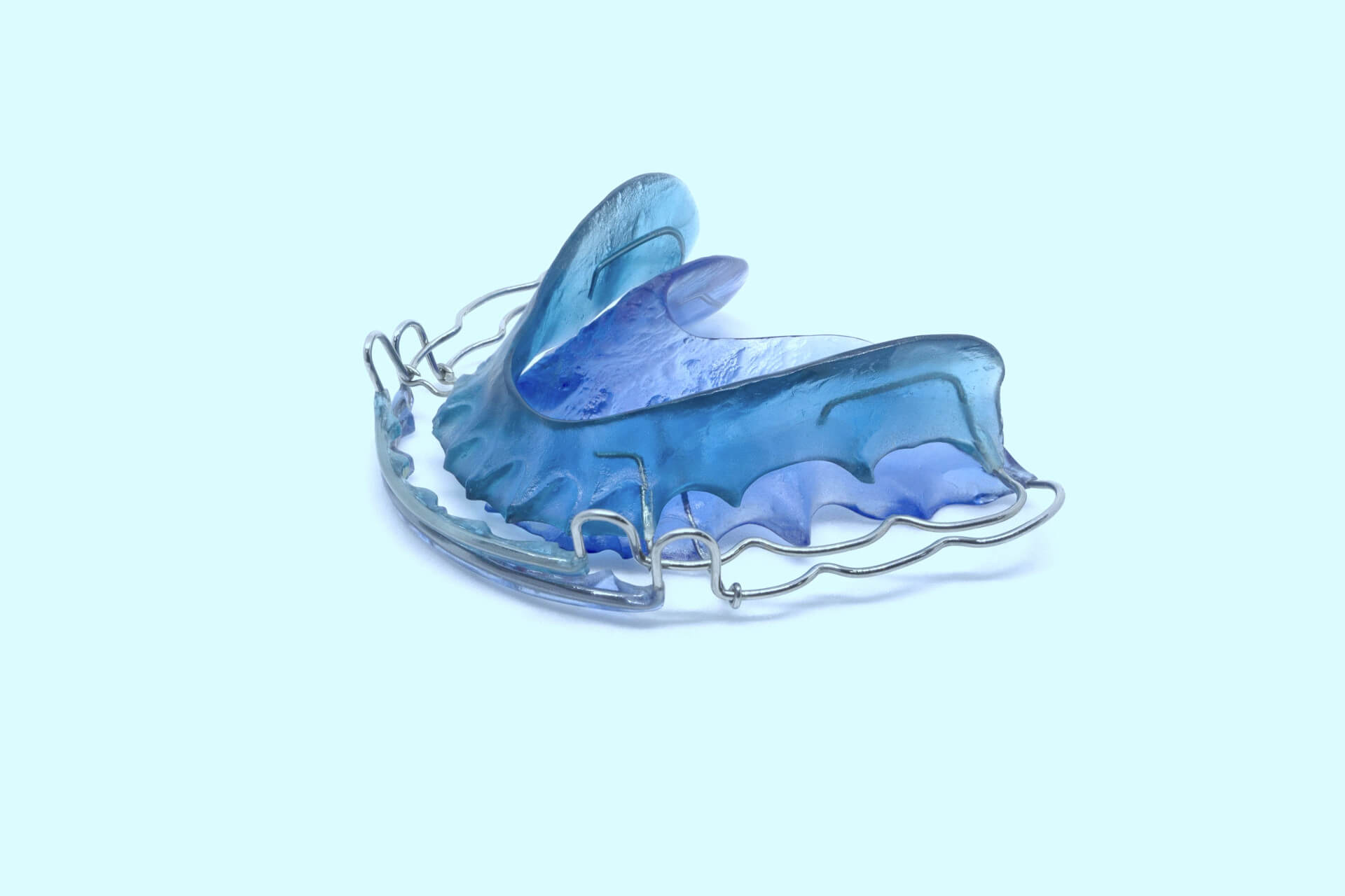 Blaue lose Zahnspangen